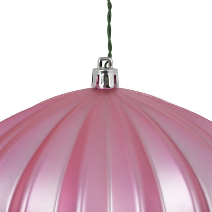 Vickerman 5.7" Pink Matte Onion Christmas Ornament UV treated Set of 3