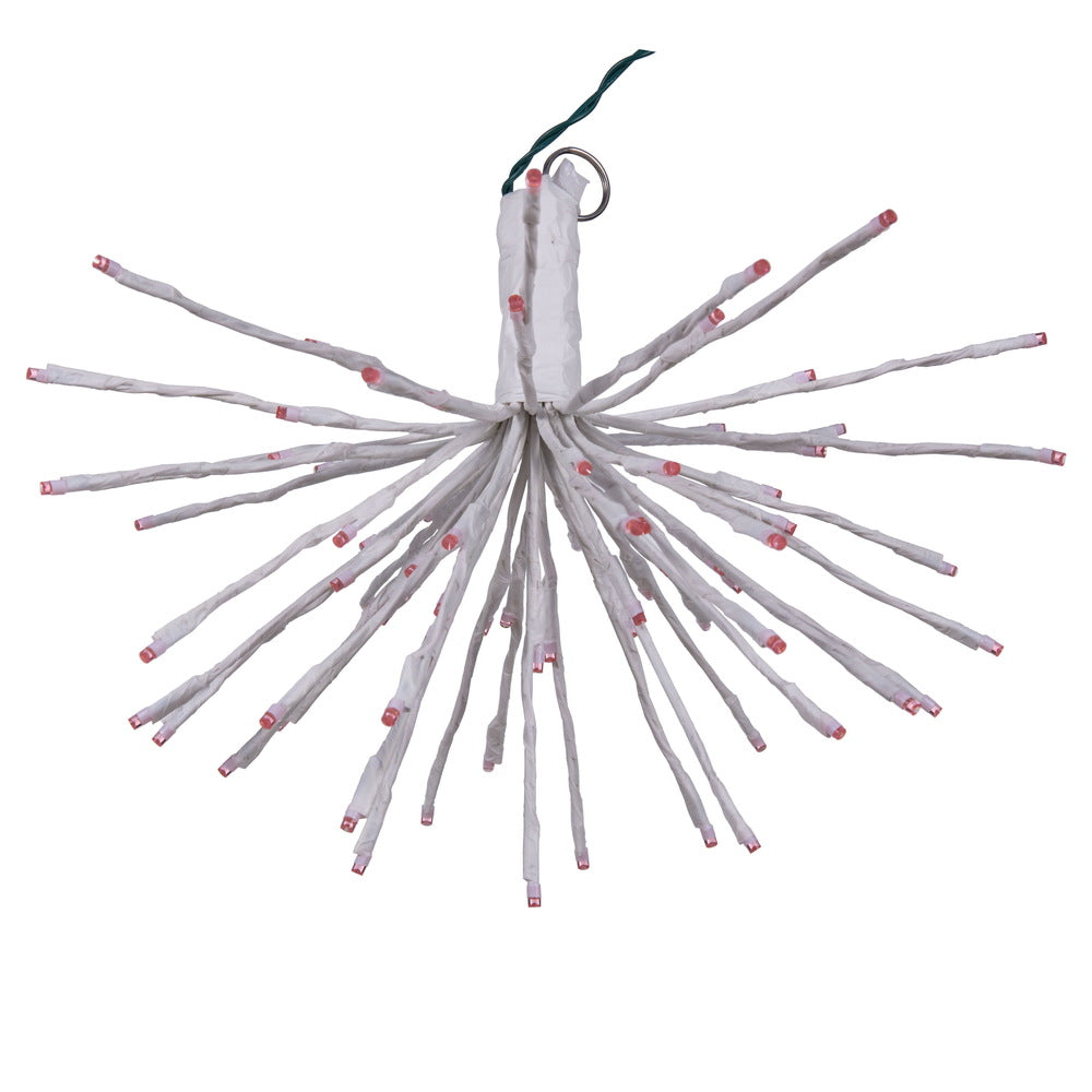 Vickerman 80Lt x 16" White Starburst Pink 5mm LED Lights.
