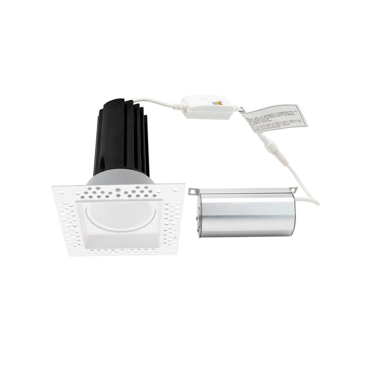 ASD Lighting LED Trimless Downlight Square 3.5inch 12W 120V Triac 2700/3000/3500/4000/5000K White ETL