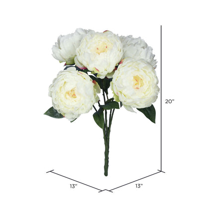 Vickerman 20" Artificial Cream Peony Bunch.