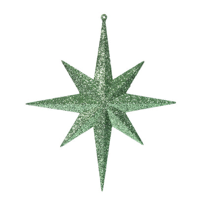 Vickerman 12" Celadon Iridescent Glitter Bethlehem Star Christmas Ornament 2 per Box