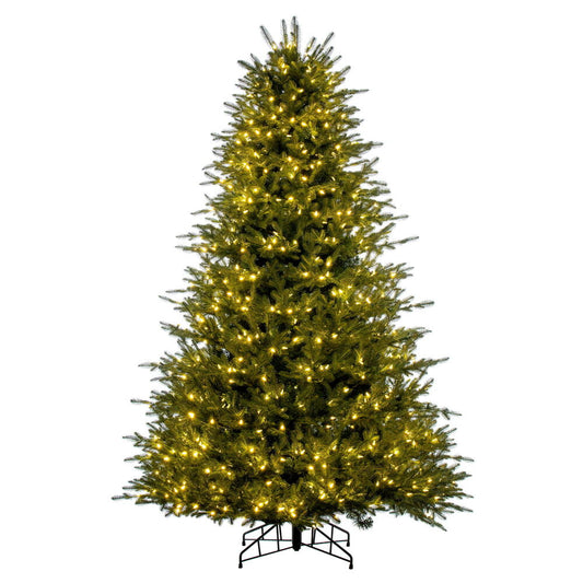 Vickerman 12' x 86" Georgian Fraser Fir Artificial Pre-Lit Christmas Tree with Lights and Tree Stand