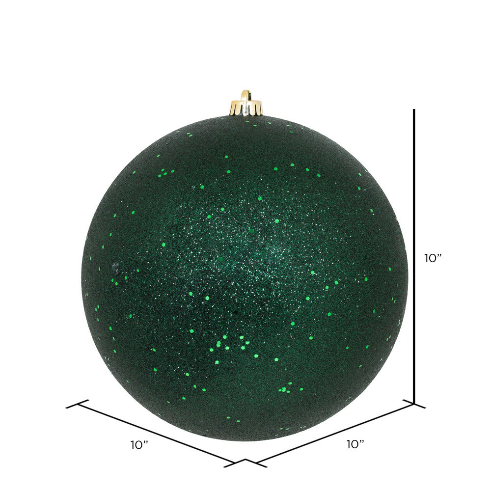 Vickerman 10" Midnight Green Sequin Ball Ornament