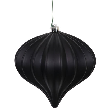 Vickerman 5.7" Black Matte Onion Christmas Ornament UV treated Set of 3