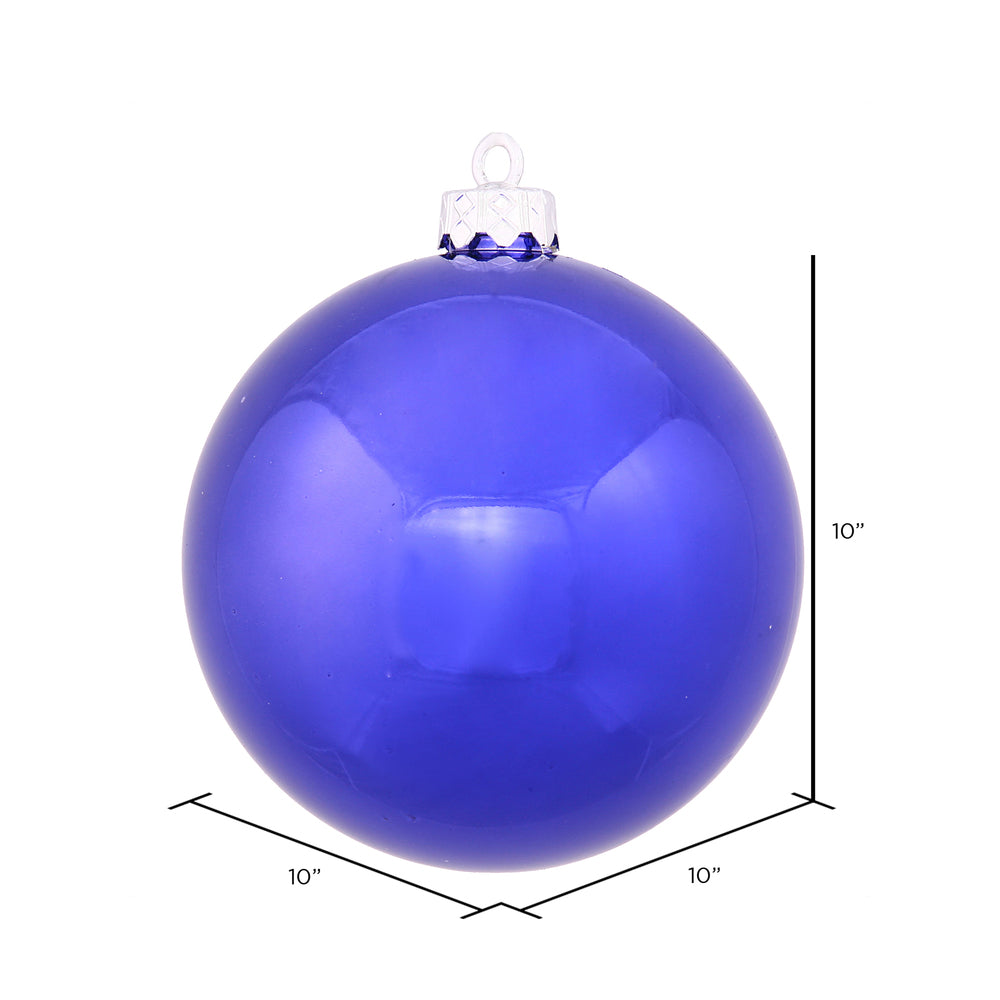 Vickerman 10" Cobalt Shiny Ball Ornament