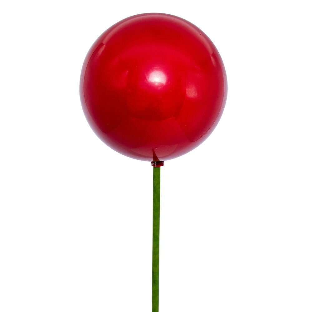 Vickerman 4" x 18" Red Pearl Ball Ornament Stick 6 per bag.