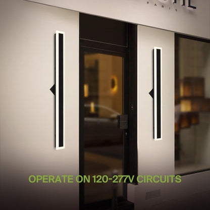 ASD Lighting LED Outdoor Wall Sconce Narrow design 48" 36W 120-277V CCT Selectable 3000/4000/5000K Dimmable Black ETL