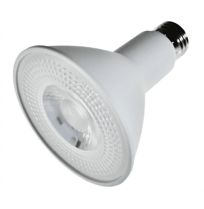 Damar PAR30 LED Long Neck Flood Light Bulb 8W 800 Lumen E26 Medium Base 5000K Bright White Ideal for Track & Recessed Spot Light Bulbs 120V CRI80 40° Beam Angle White Finish Pack of 3