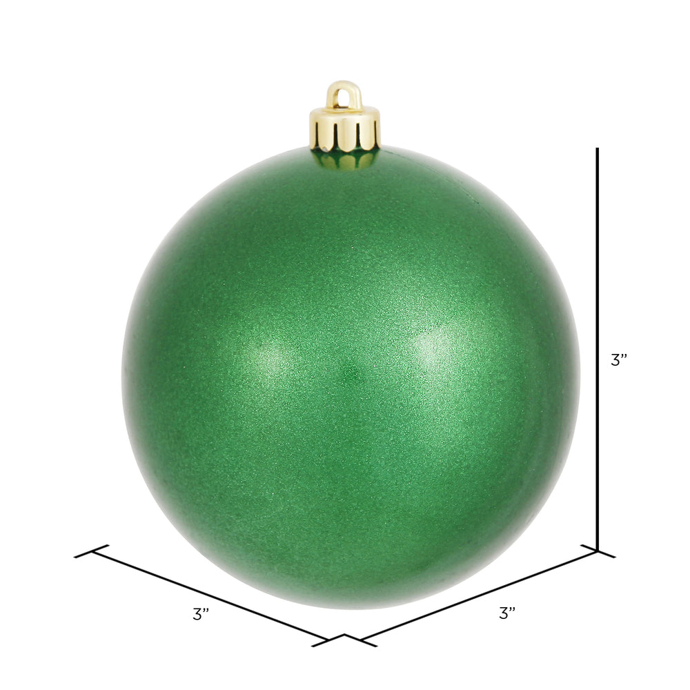 Vickerman 3" Green Candy Ball Ornament 12 per Bag