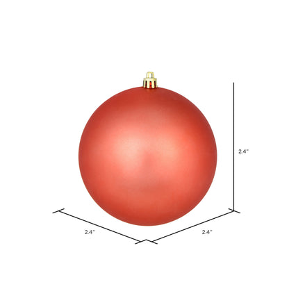 Vickerman 2.4" Coral Matte Ball Ornament 24 per Bag