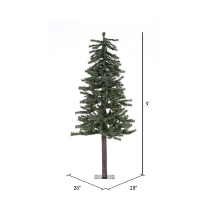 Vickerman 5' x 25" Natural Alpine Artificial Christmas Tree Unlit