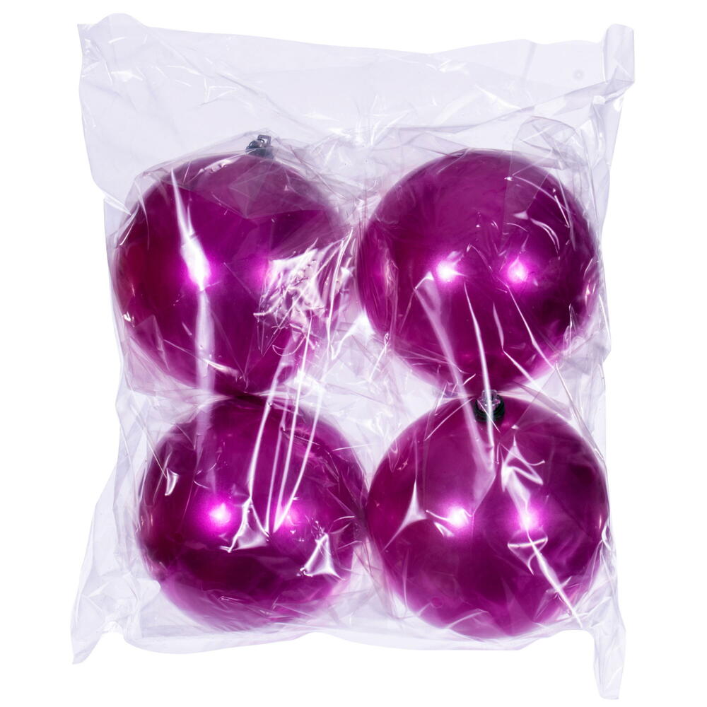 Vickerman 4.75" Hot Pink Candy Ball Ornament 4 per bag.