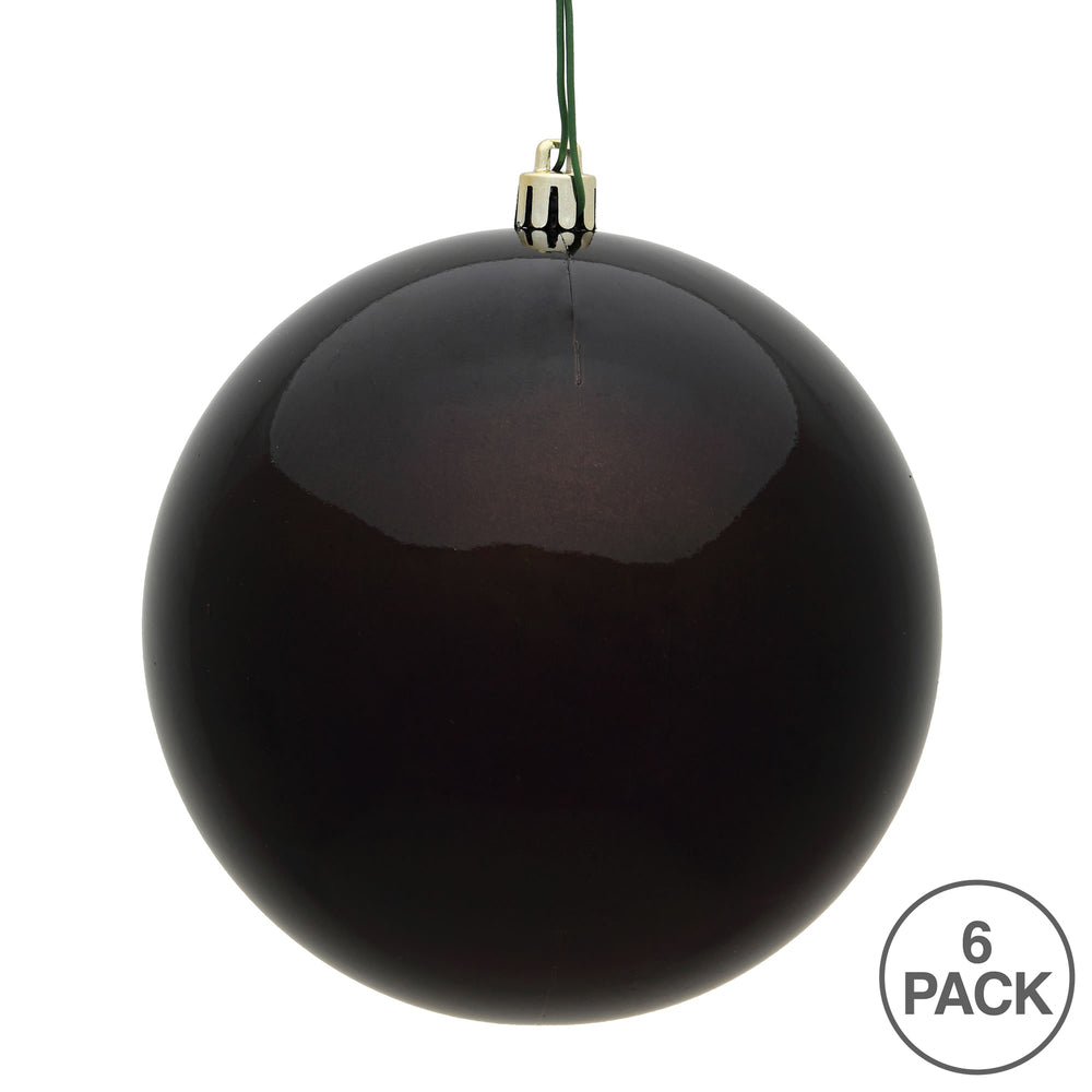 Vickerman 4" Chocolate Candy Ball Ornament 6 per Bag