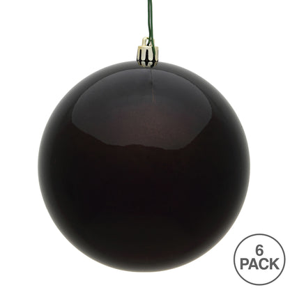 Vickerman 4" Chocolate Candy Ball Ornament 6 per Bag