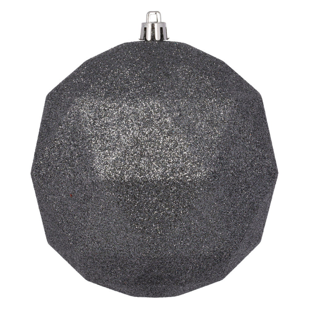 Vickerman 4.75" Limestone Glitter Geo Ball 4/Bg