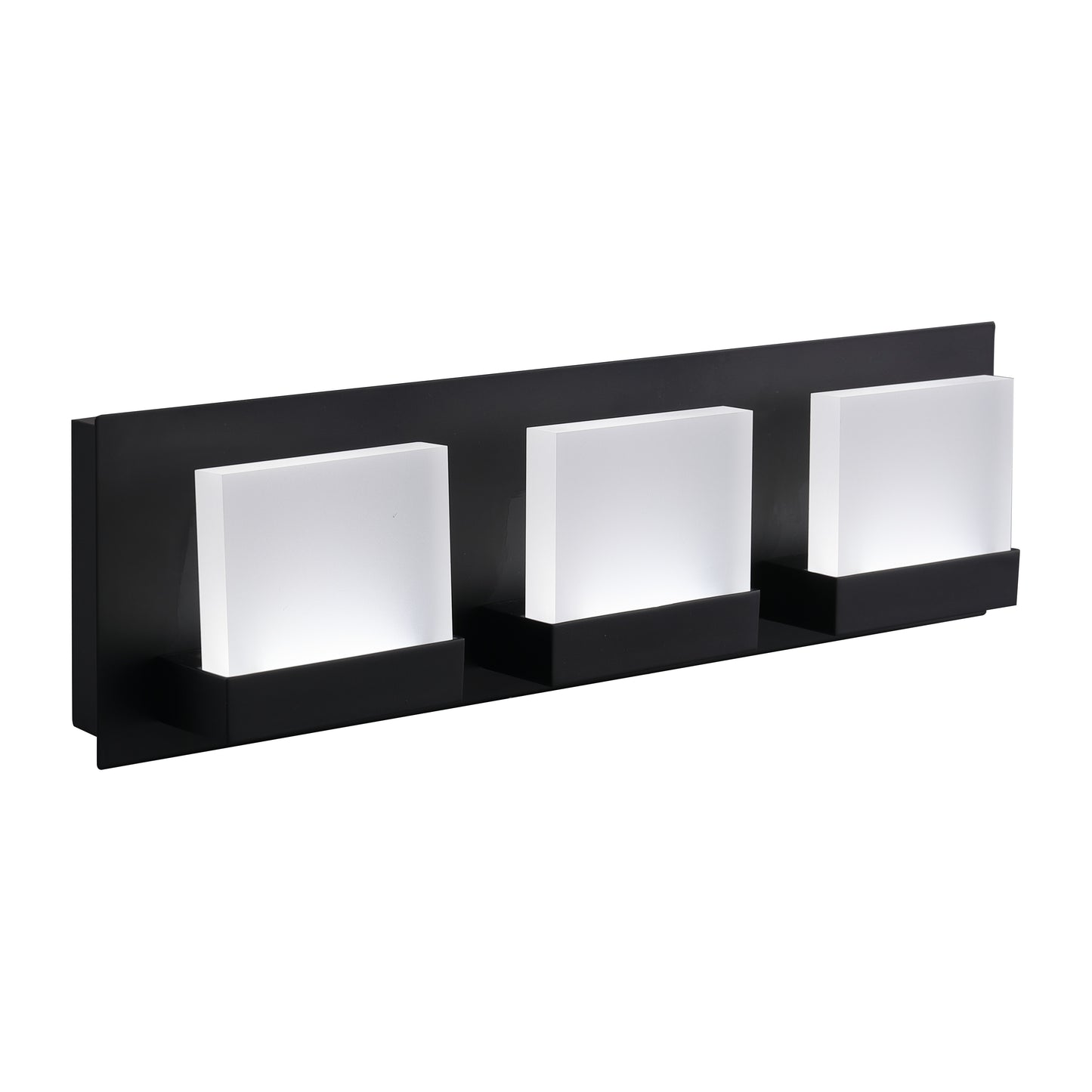 ASD Lighting LED Vanity 3-light 15W 120V CCT Selectable 3000/4000/5000K Dimmable Black ETL