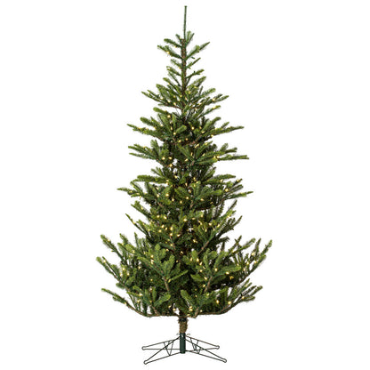 Vickerman 6' x 48" Alberta Spruce Artificial Christmas Tree with Warm White Dura-lit LED Lights