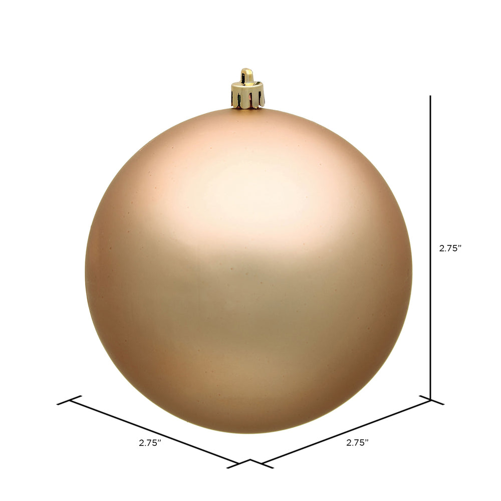 Vickerman 2.75" Café Latte Matte Ball Ornament 12 per Bag
