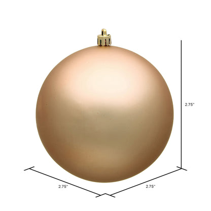 Vickerman 2.75" Café Latte Matte Ball Ornament 12 per Bag