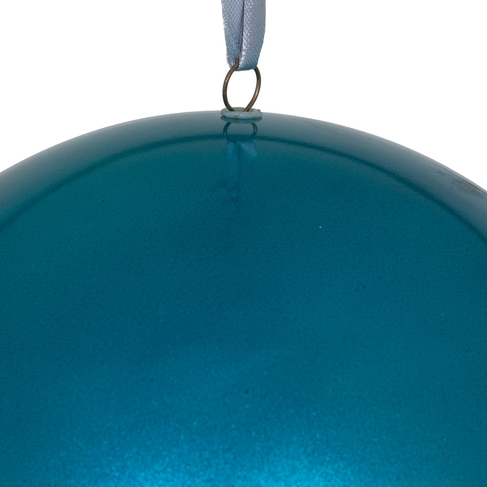 Vickerman 7.5" Turquoise Dot Balloon Christmas Ornament 3 per Bag