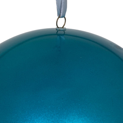 Vickerman 7.5" Turquoise Dot Balloon Christmas Ornament 3 per Bag