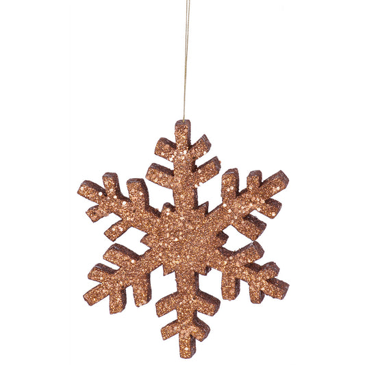 Vickerman 18" Copper Glitter Snowflake Christmas Ornament