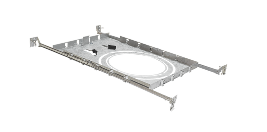 ASD Lighting New Construction Mounting Plate with Round holes 8-10-12inch and Sliding Clips 6pack