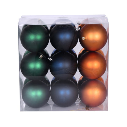 Vickerman 4" Copper Midnight Blue and Midnight Green Ornament Assortment 18 per box.