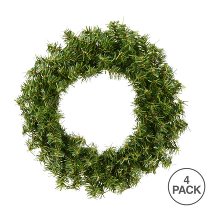 Vickerman 12" Mini Pine Artificial Christmas Wreath Unlit Set of 4
