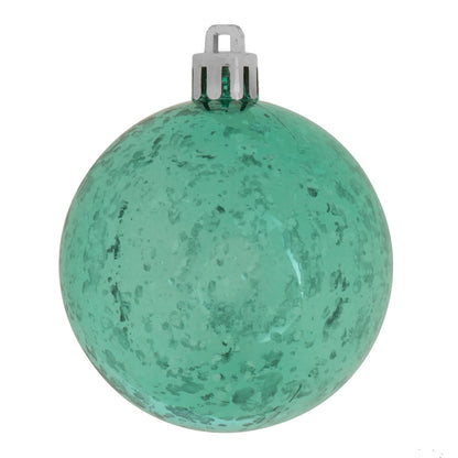 Vickerman 4" Teal Shiny Mercury Ball Ornament 6 per Bag