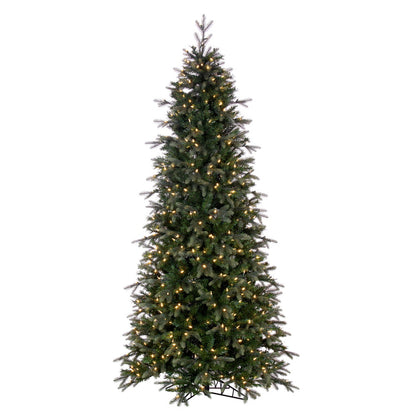 Vickerman 7.5' x 44" Douglas Fir Artificial Slim Christmas Tree with Warm White LED Lights.