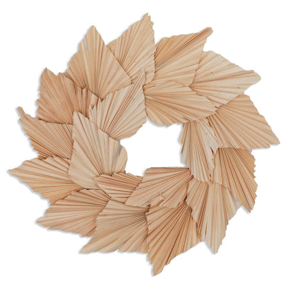 Vickerman Natural Botanicals 17" Bleached Palm Spear Wreath.