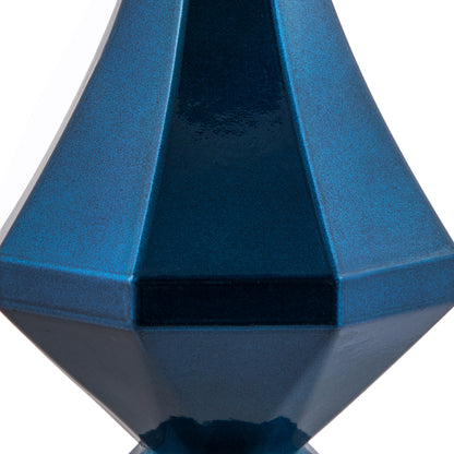 Vickerman 8" Blue Candy Finish Diamond Finial Ornament Pack of 2