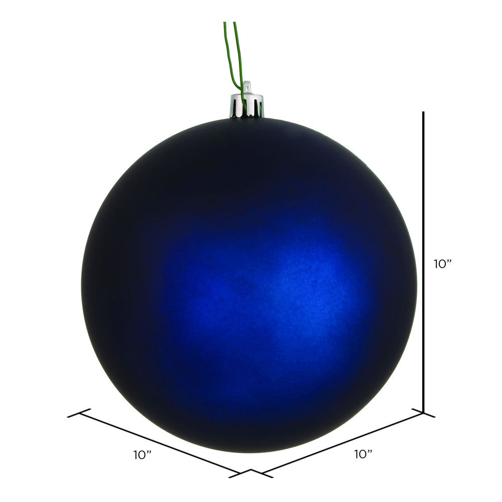 Vickerman 10" Midnight Blue Matte Ball Ornament