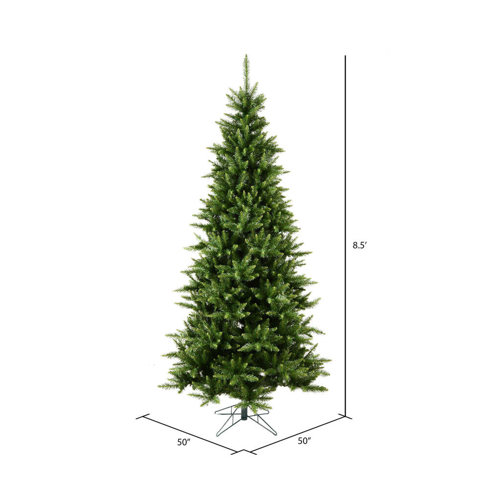 Vickerman 8.5' Camdon Fir Slim Artificial Christmas Tree Unlit