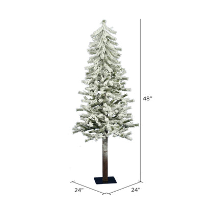 Vickerman 4' x 24" Flocked Alpine Artificial Christmas Tree Unlit