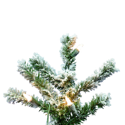 Vickerman 4' Flocked Alpine Artificial Christmas Tree Clear Dura-Lit lights