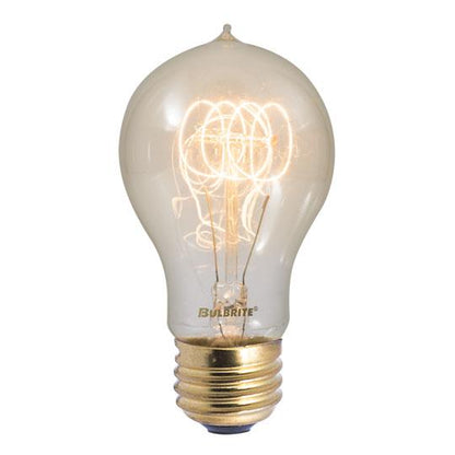 BULBRITE INCANDESCENT A19 MEDIUM SCREW (E26) 60W DIMMABLE NOSTALGIC LIGHT BULB 2200K/AMBER 4PK (136020)