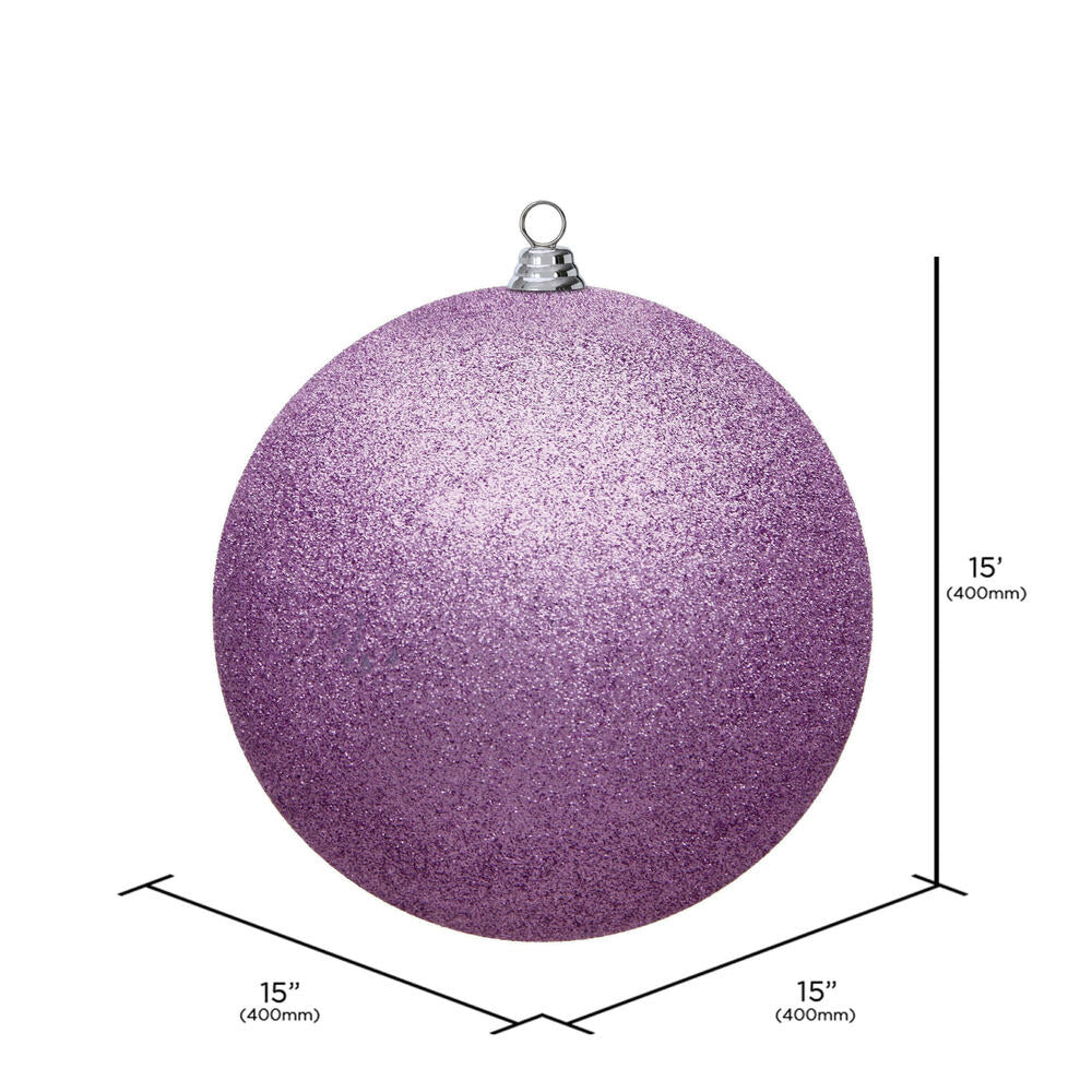 Vickerman 15.75" Orchid Glitter Ball Christmas Ornament