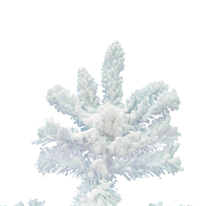 Vickerman 6.5' Flocked White Slim Artificial Christmas Tree Unlit