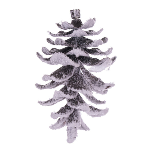 Vickerman 6" Snowy Glitter Pinecone Ornament 3 per bag.
