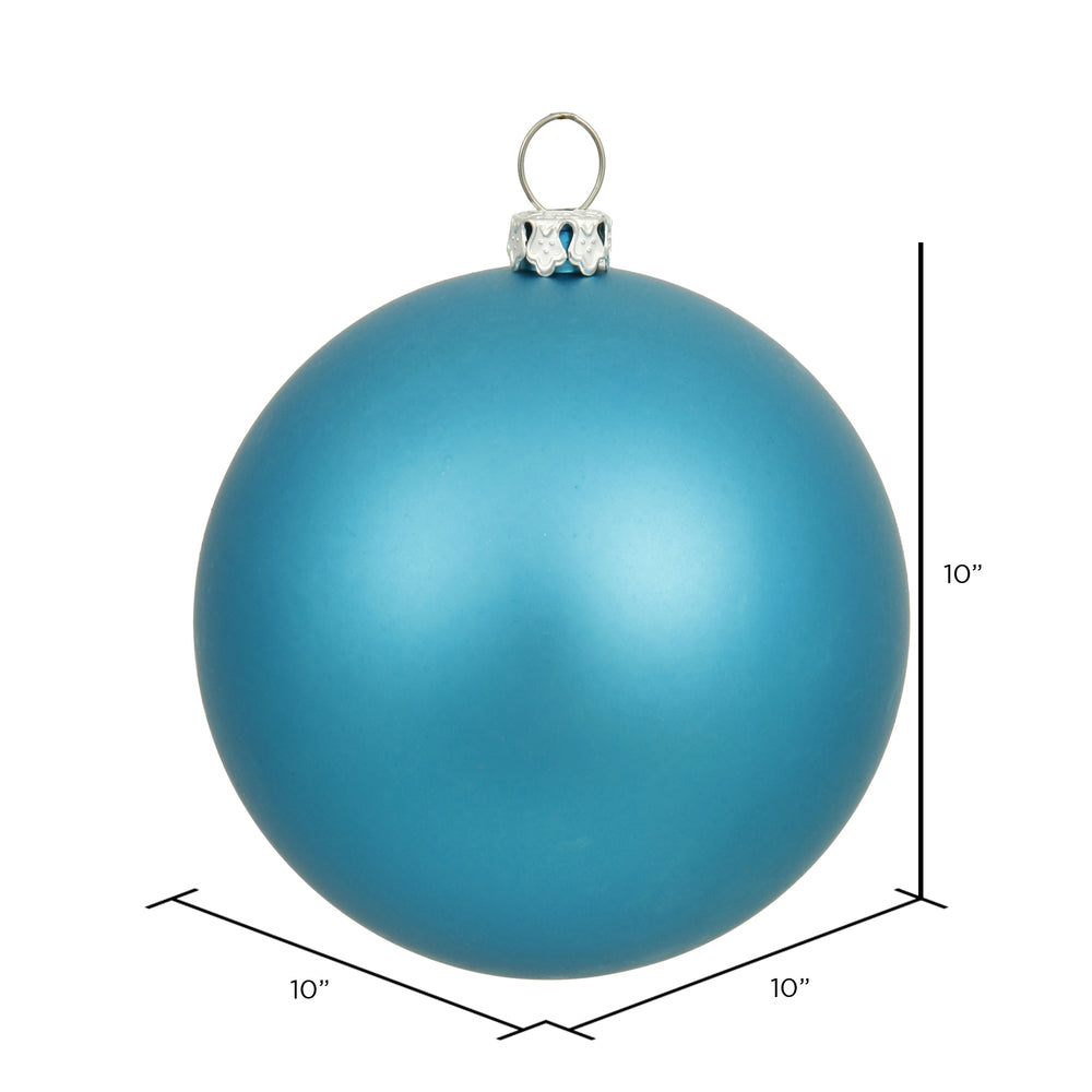 Vickerman 10" Turquoise Matte Ball Ornament