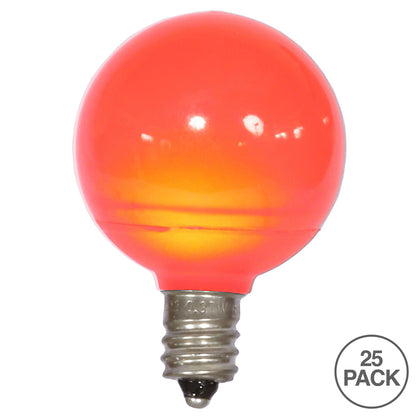 Vickerman G40 Red Ceramic LED Replacement Bulb package of 25