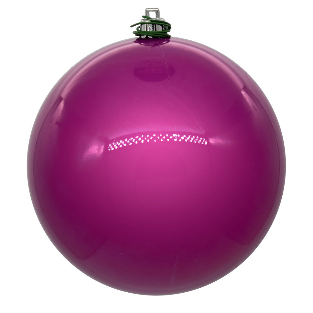 Vickerman 4" Mauve Pearl UV Drilled Ball Ornament 6 per bag.