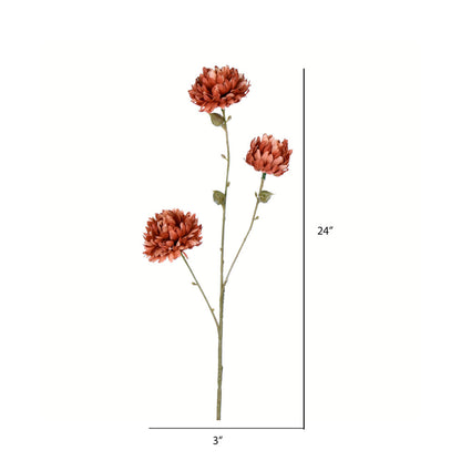 Vickerman 24" Artificial Brown Mum Spray. Includes 4 sprays per pack.