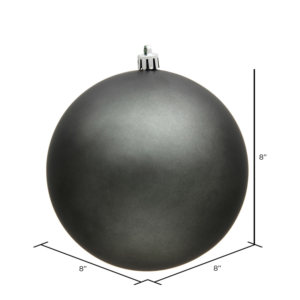 Vickerman 8" Pewter Matte Ball Ornament