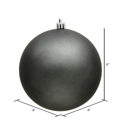 Vickerman 8" Pewter Matte Ball Ornament