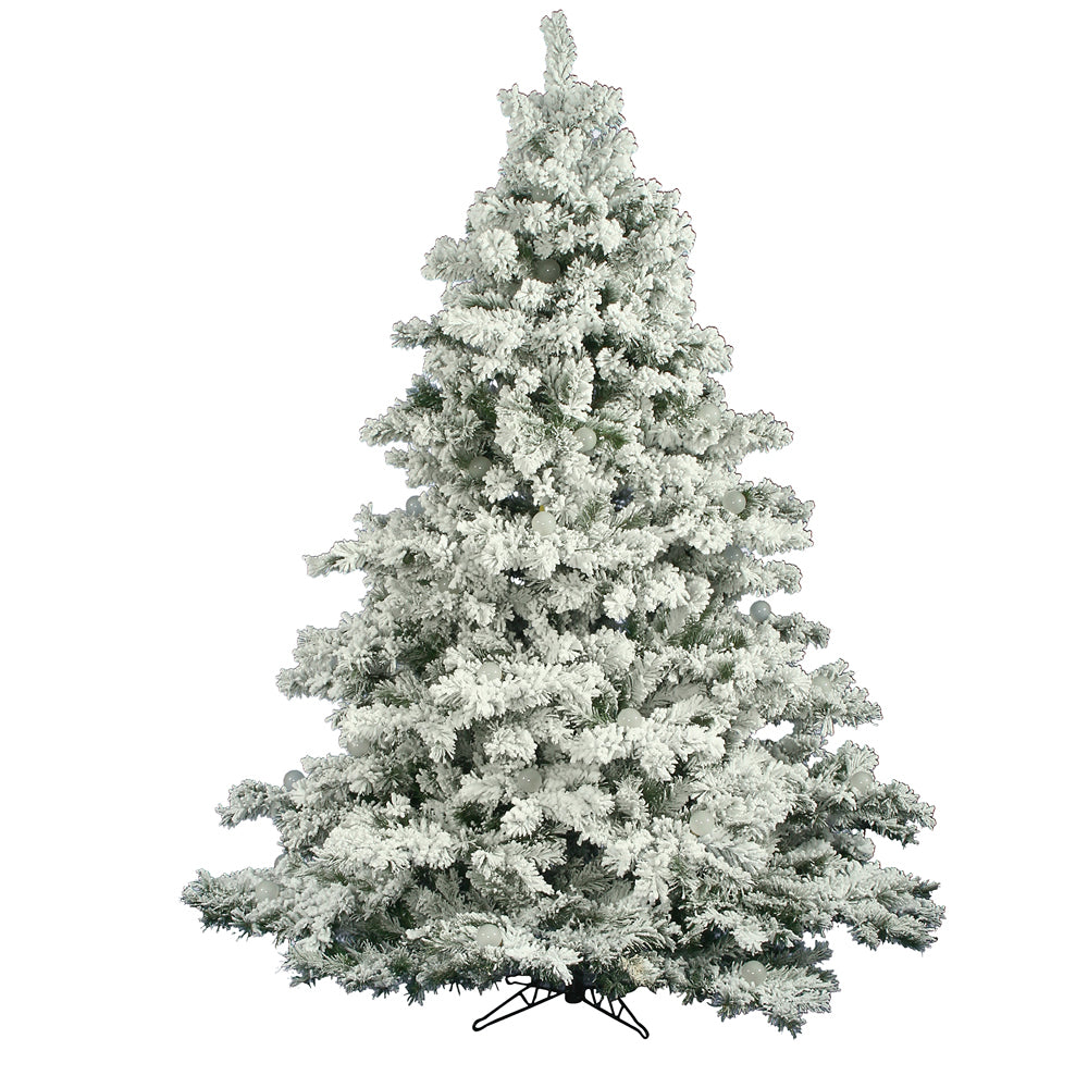 Vickerman 4.5' Flocked Alaskan Pine Artificial Christmas Tree Unlit