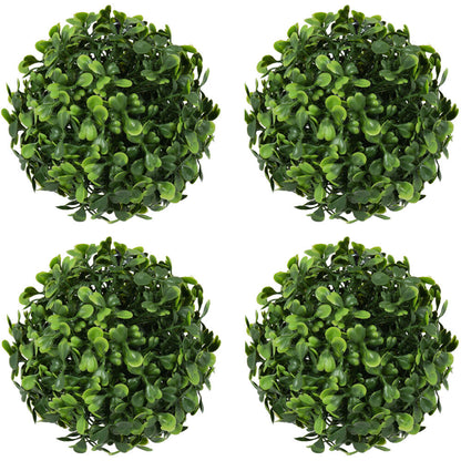 Vickerman 5" Artificial Mini Button Leaf Ball UV Set of 4