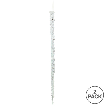 Vickerman 24" Clear Acrylic Icicle Christmas Ornament. 2 per box.